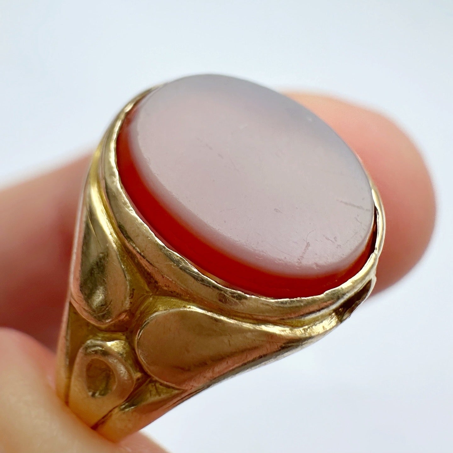 Antique 15ct & sardonyx signet ring