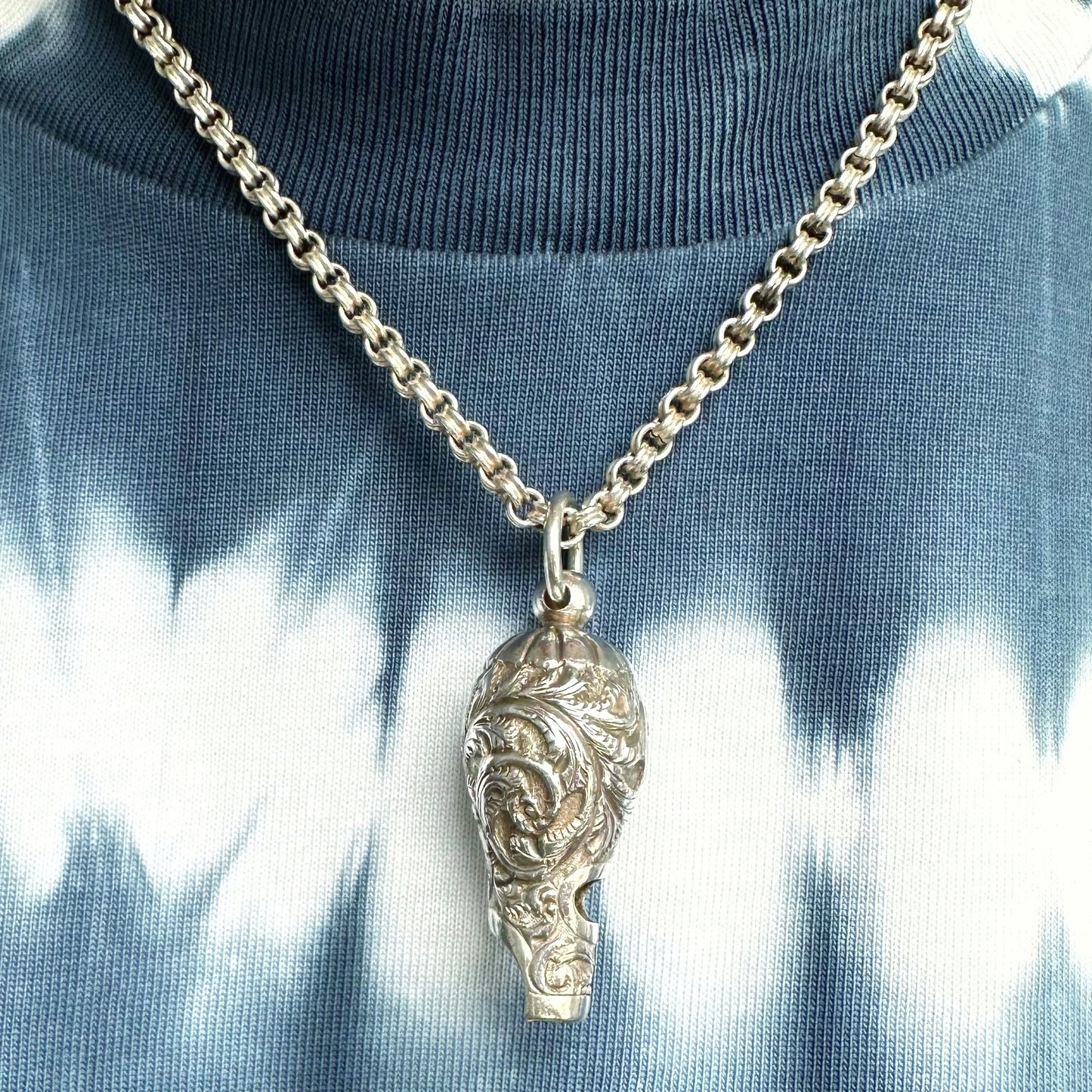 Victorian silver whistle