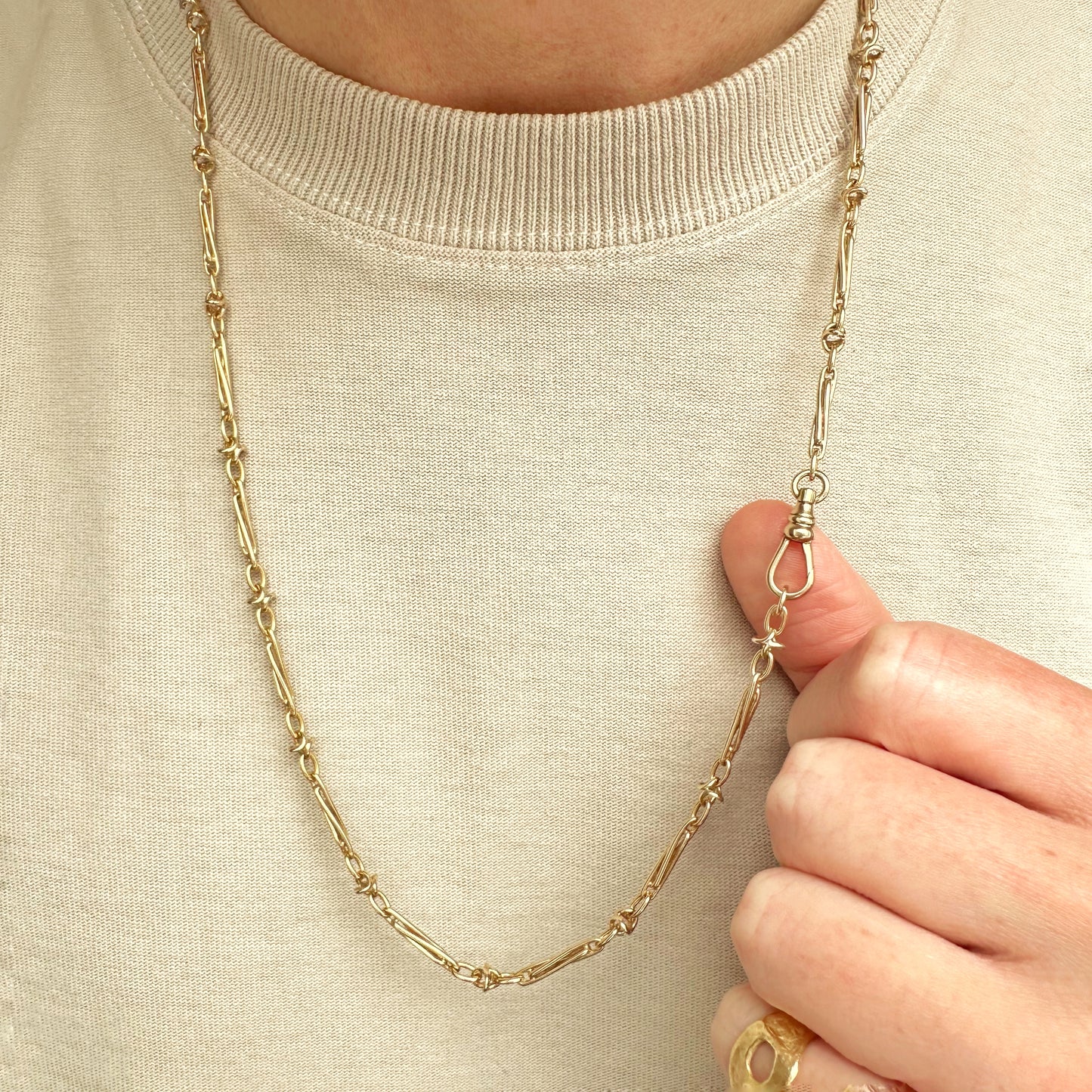 9ct gold fancy link chain