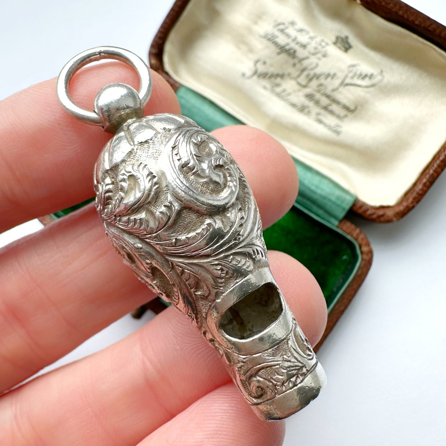 Victorian silver whistle