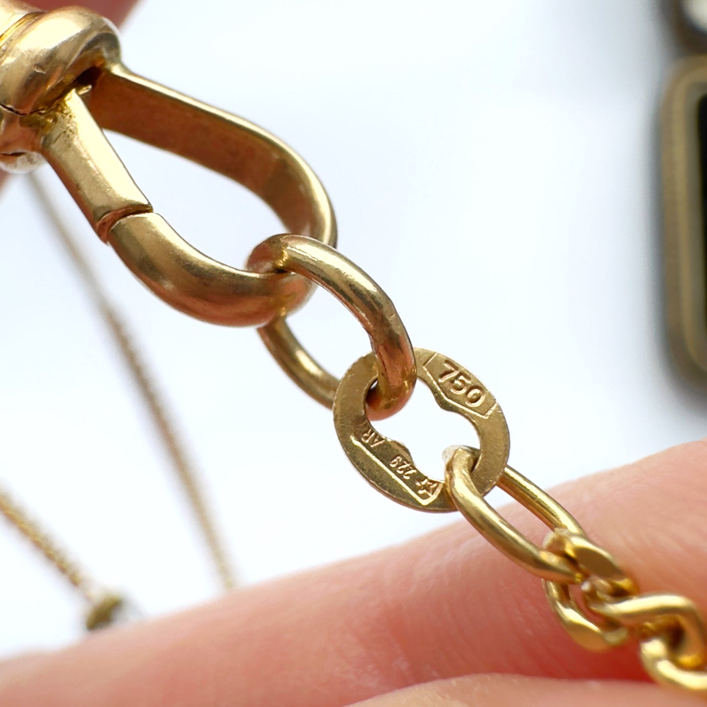 Vintage/antique 18ct gold mixed link chain