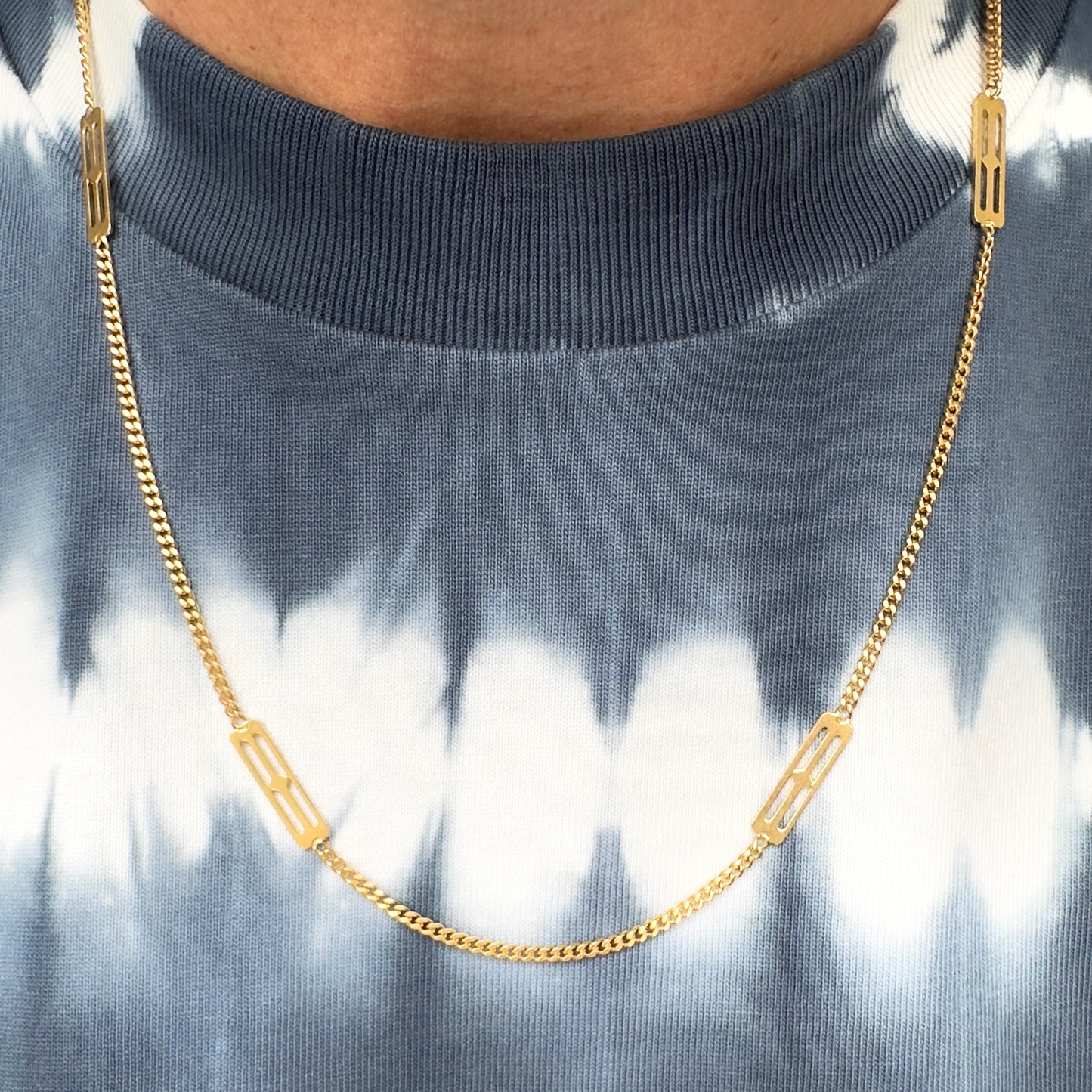 Vintage/antique 18ct gold mixed link chain