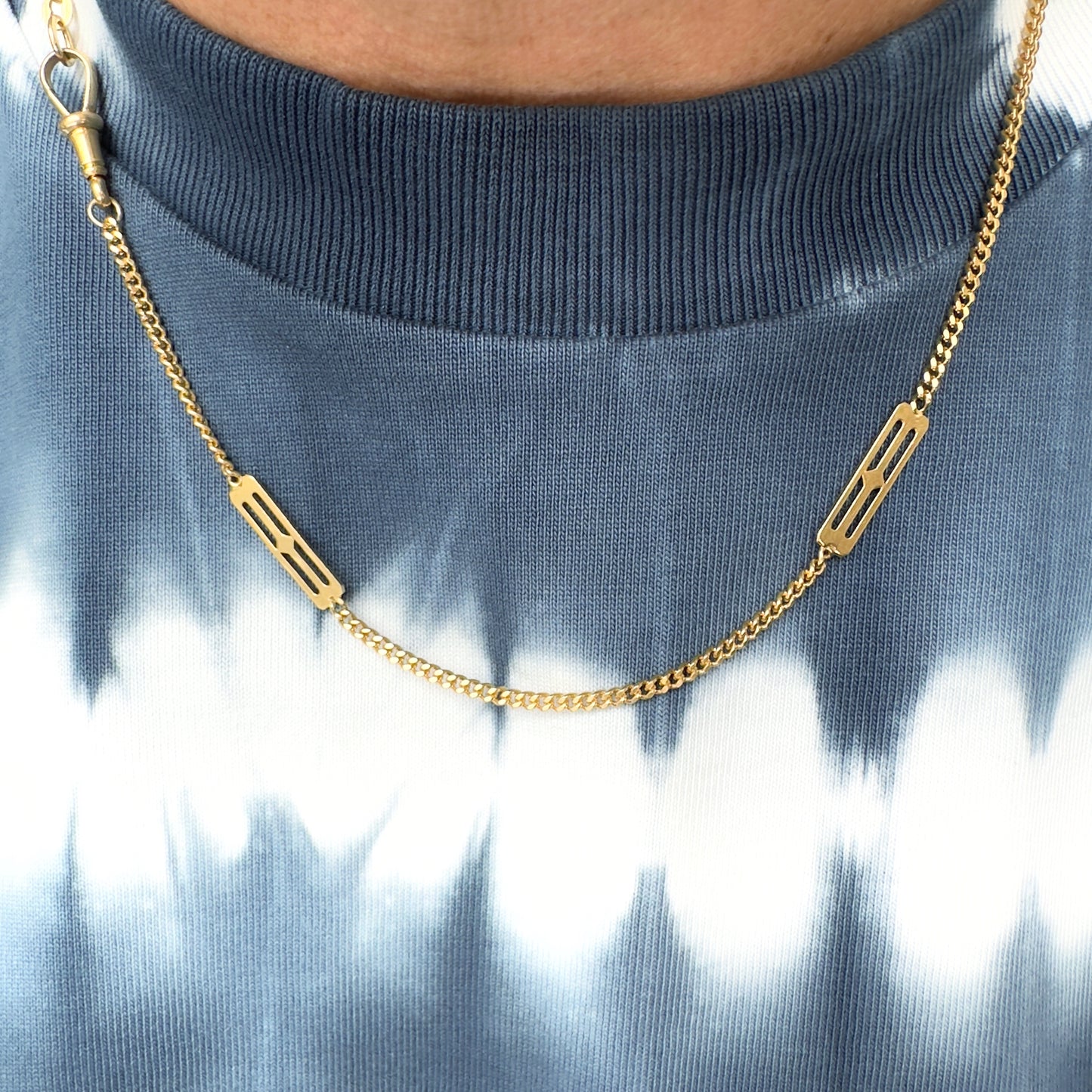 Vintage/antique 18ct gold mixed link chain