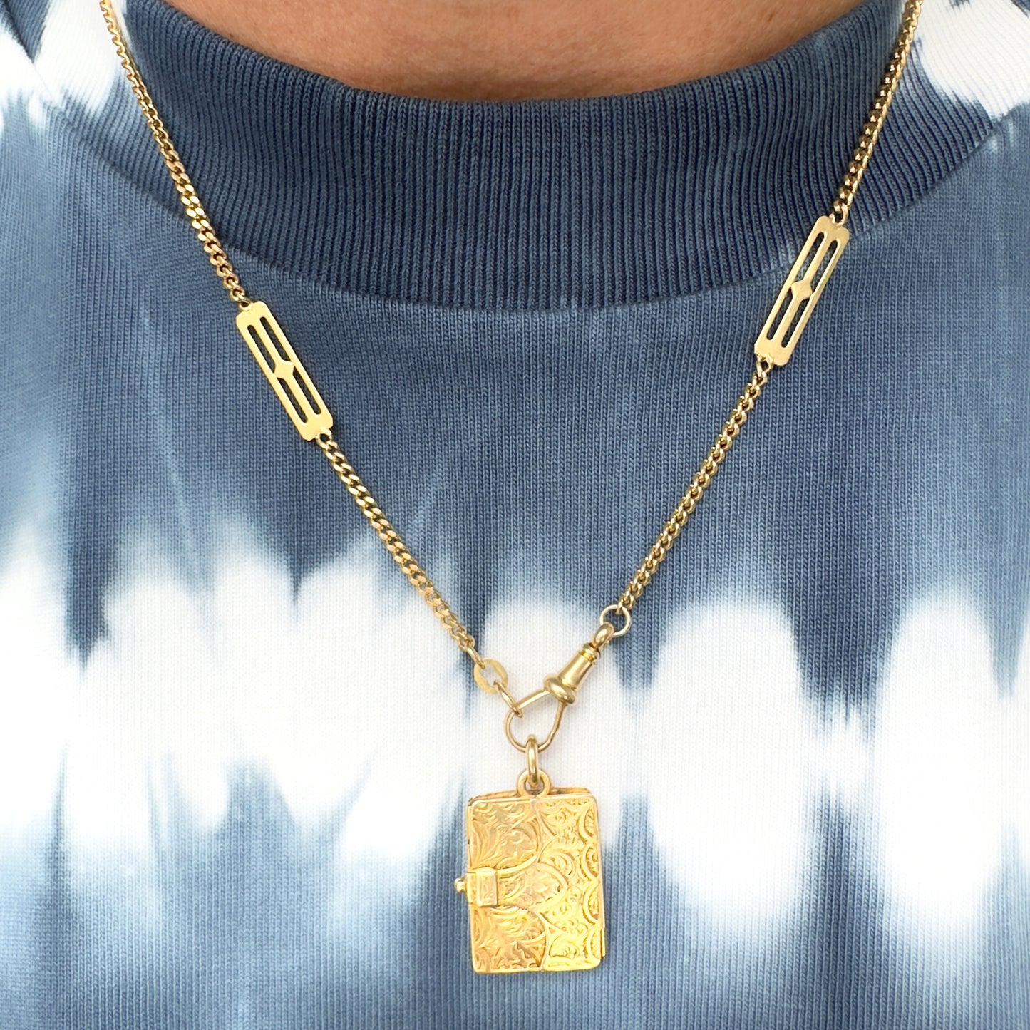 Vintage/antique 18ct gold mixed link chain