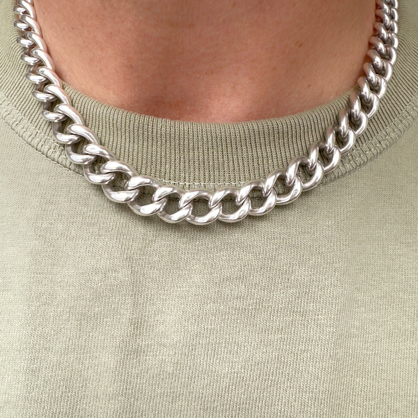Antique silver chunky Albert/watch chain