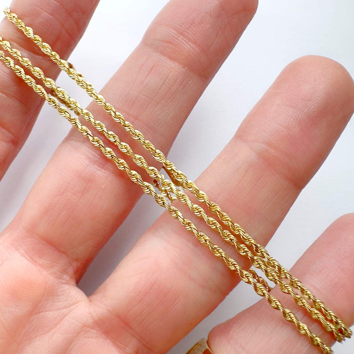 Vintage 14ct gold rope chain