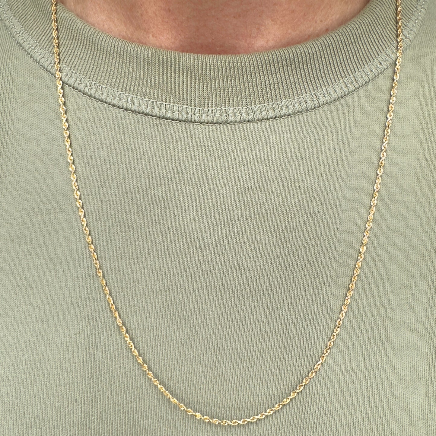 Vintage 14ct gold rope chain