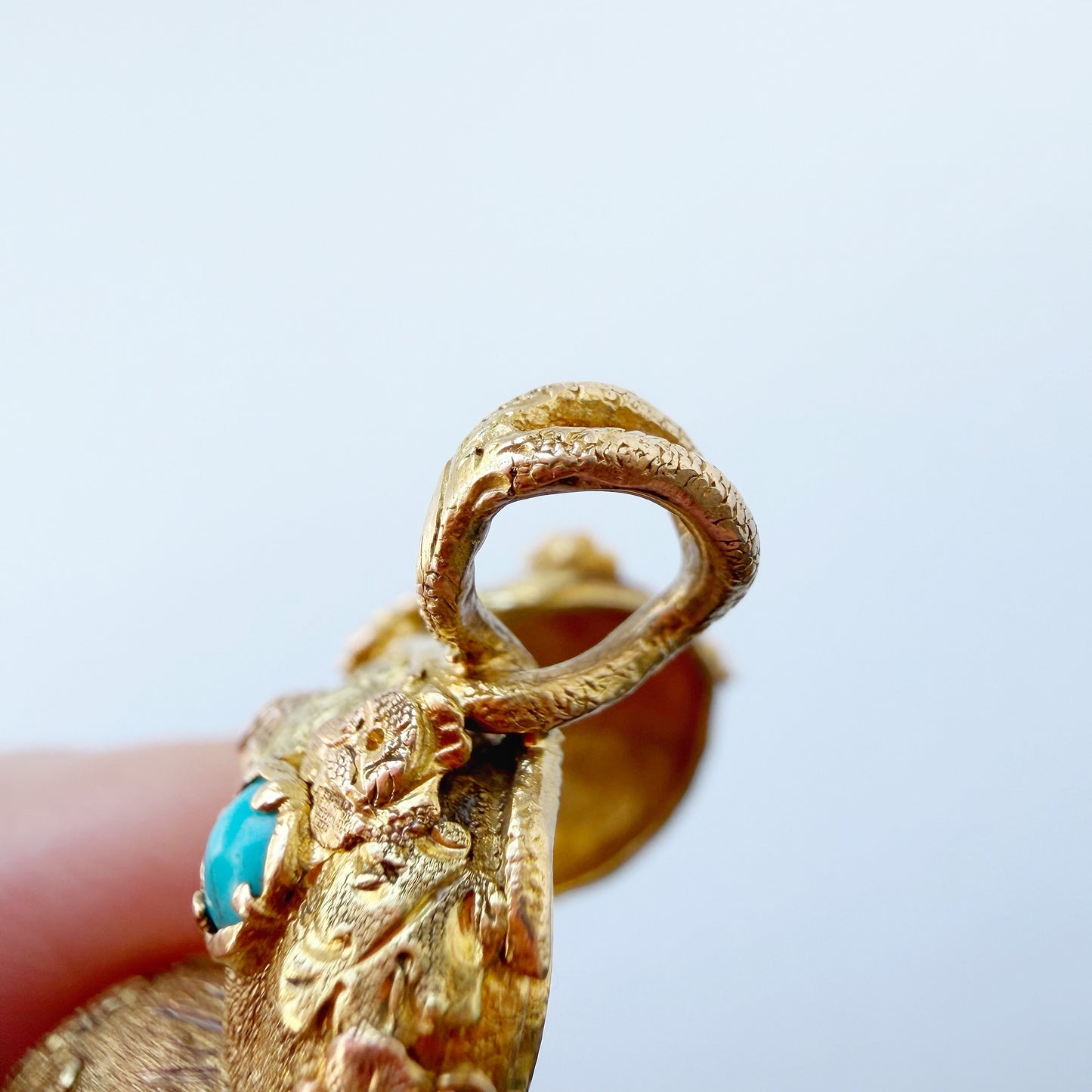 Georgian 15ct gold & bloodstone fob locket