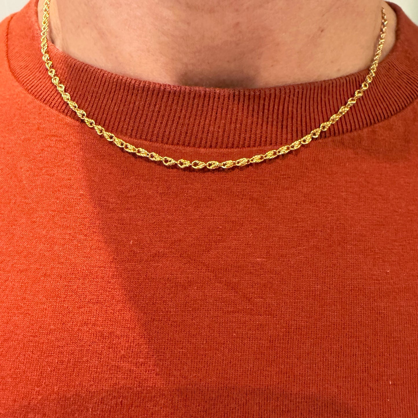Antique 15ct gold lovers knot chain