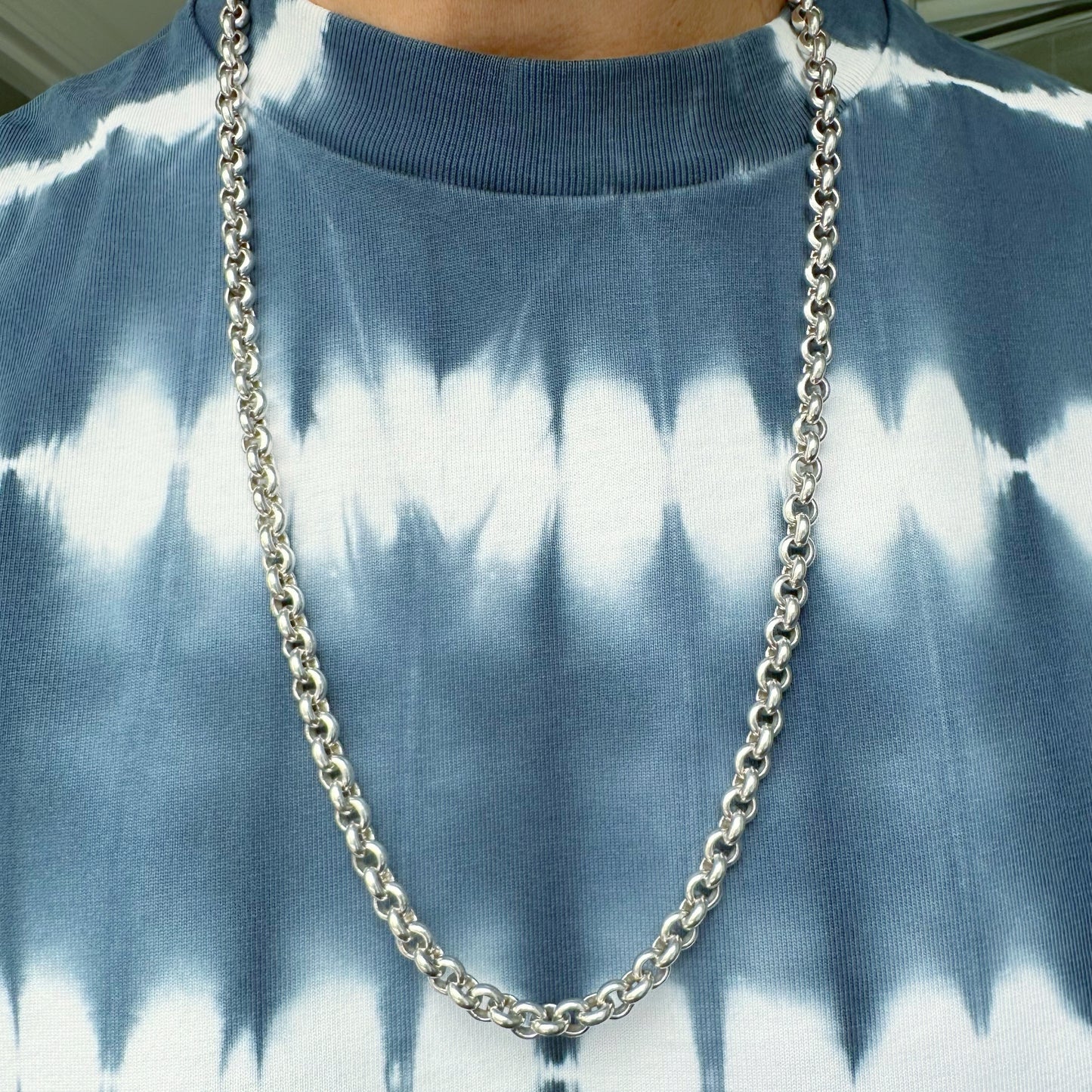 Vintage Sterling silver rolo belcher chain