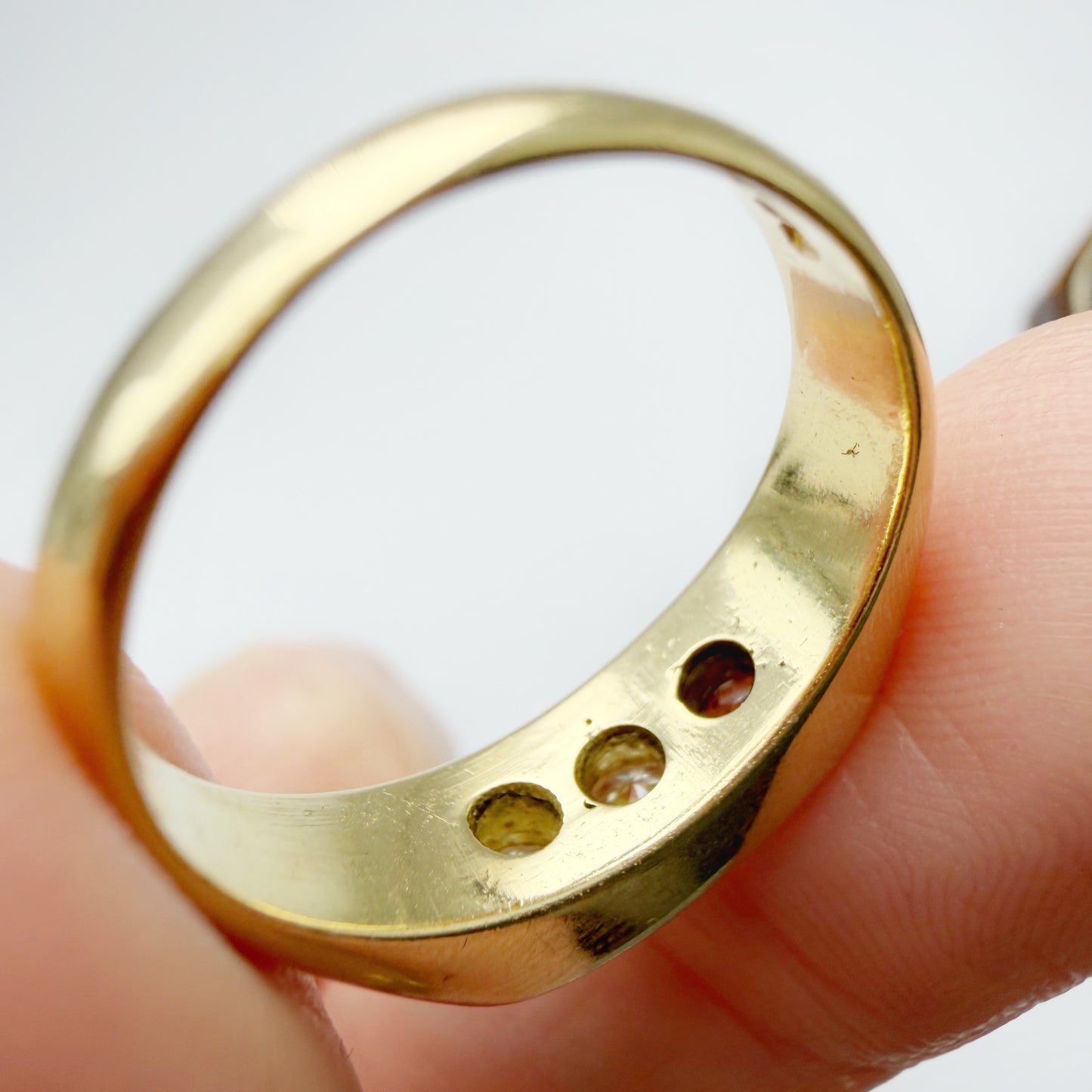Vintage 18ct gold & diamond startburst set ring