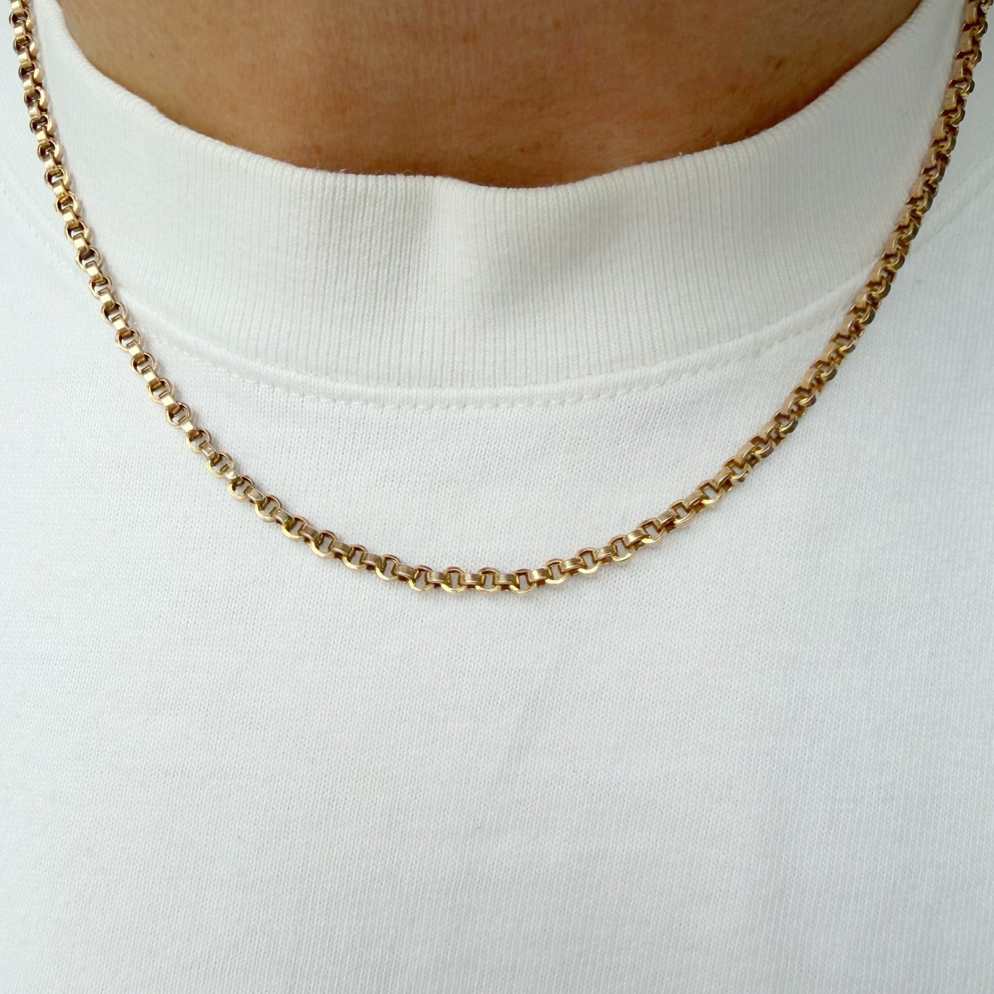 Antique 9ct gold belcher chain