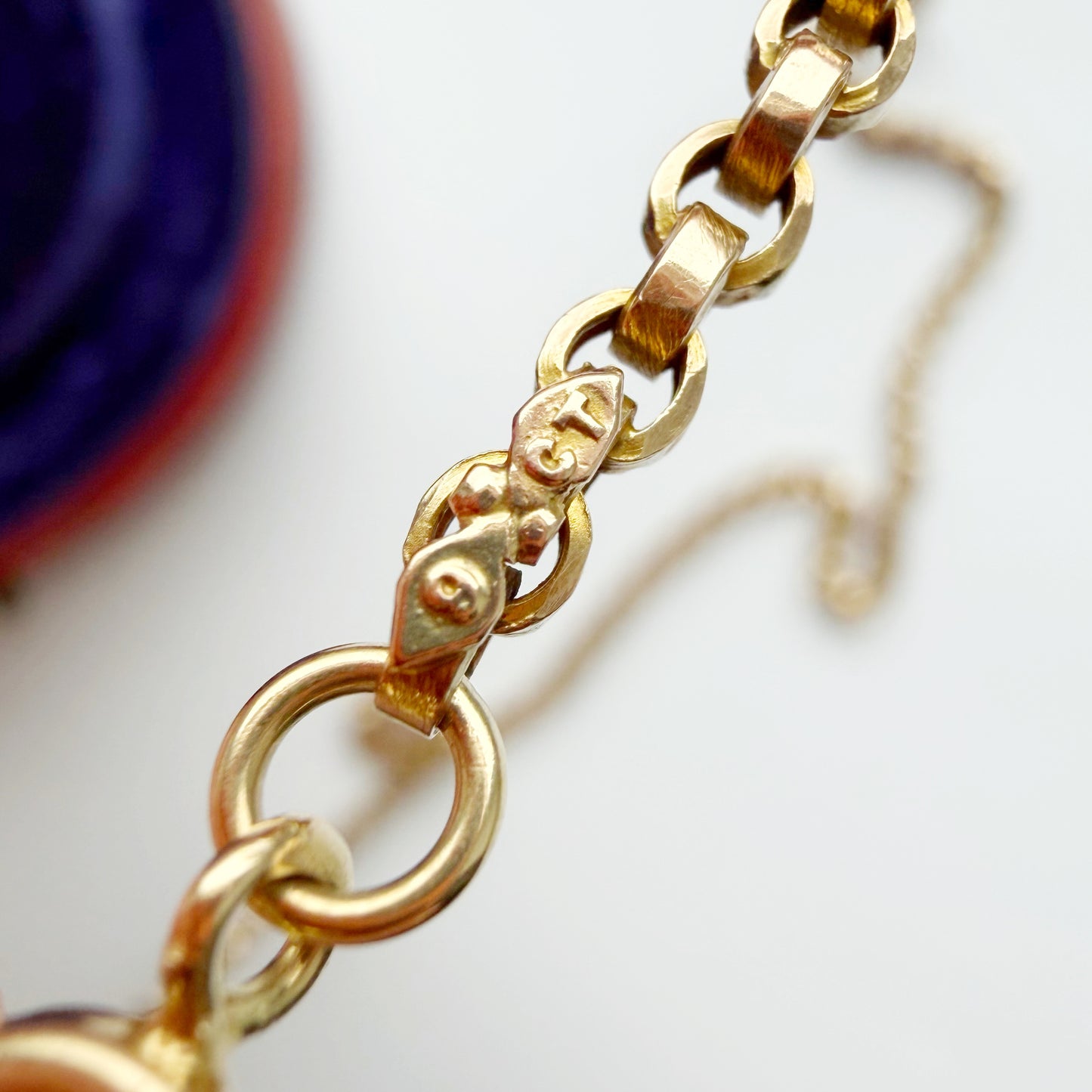 Antique 9ct gold belcher chain
