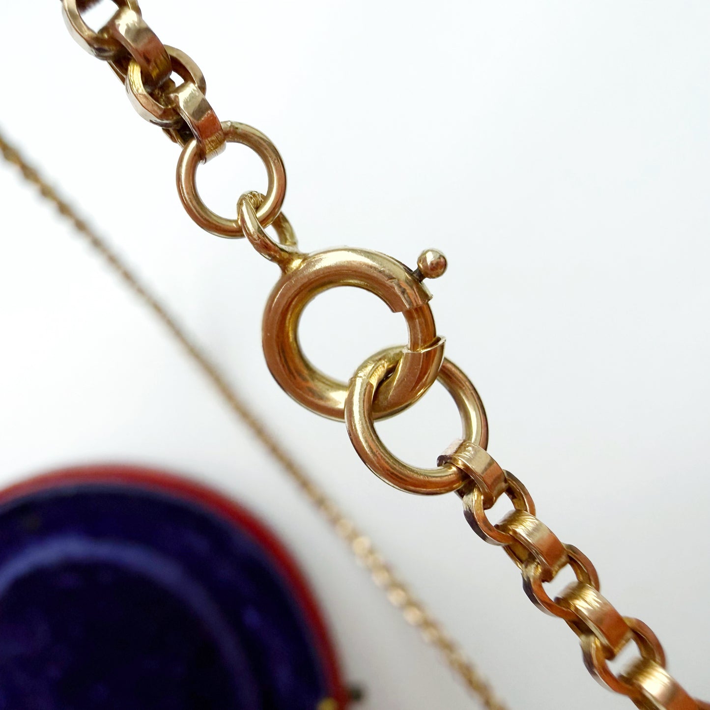 Antique 9ct gold belcher chain