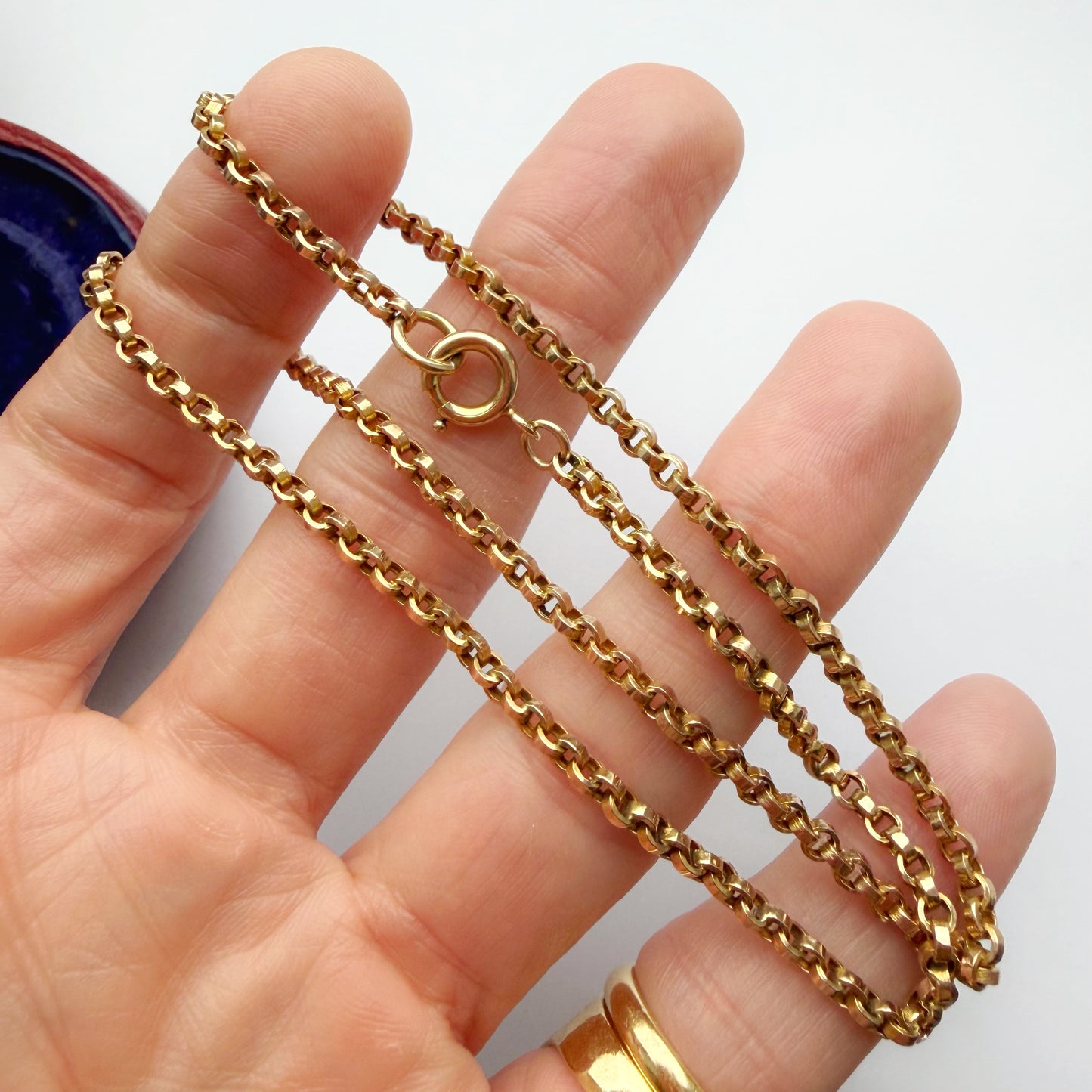 Antique 9ct gold belcher chain