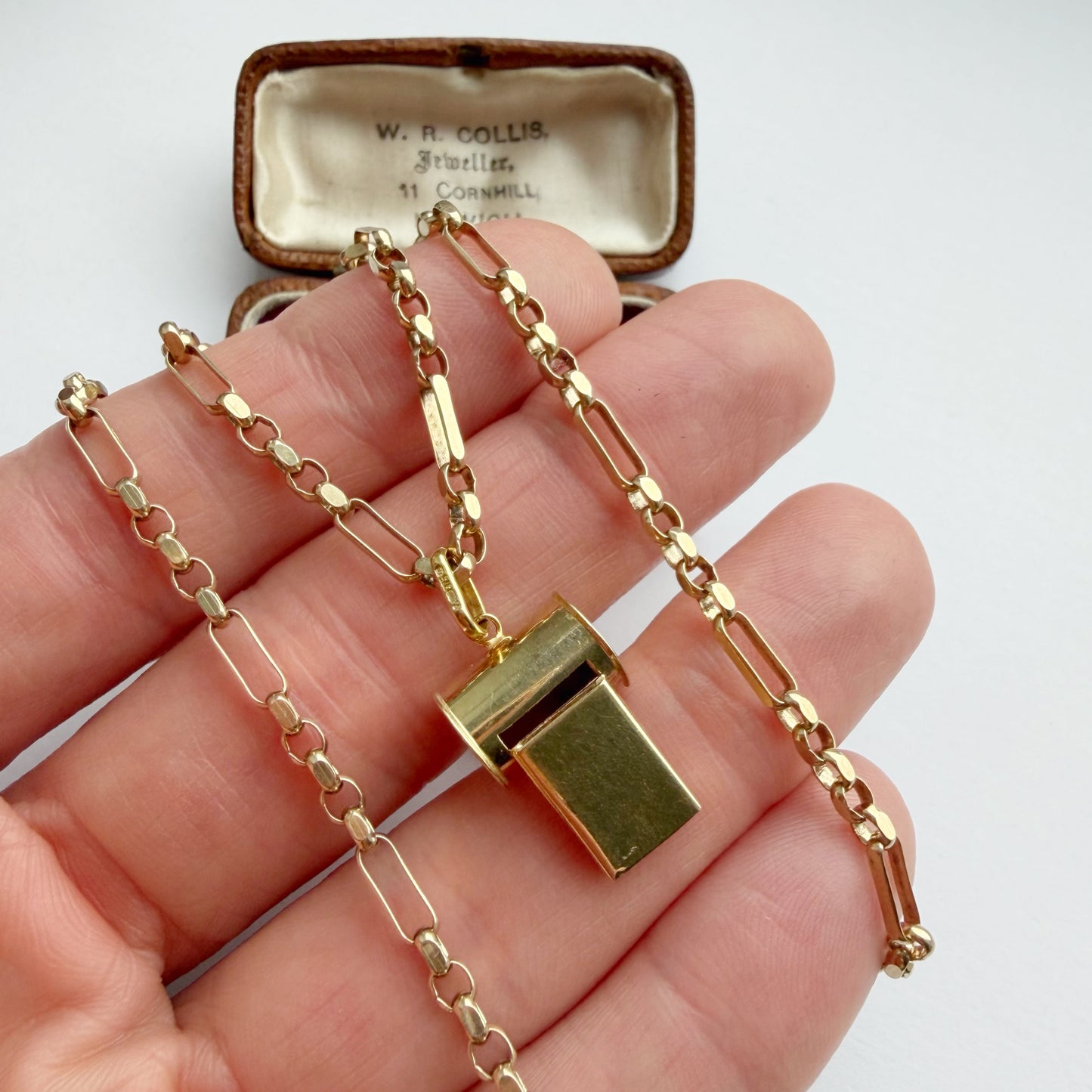 Vintage 9ct whistle charm