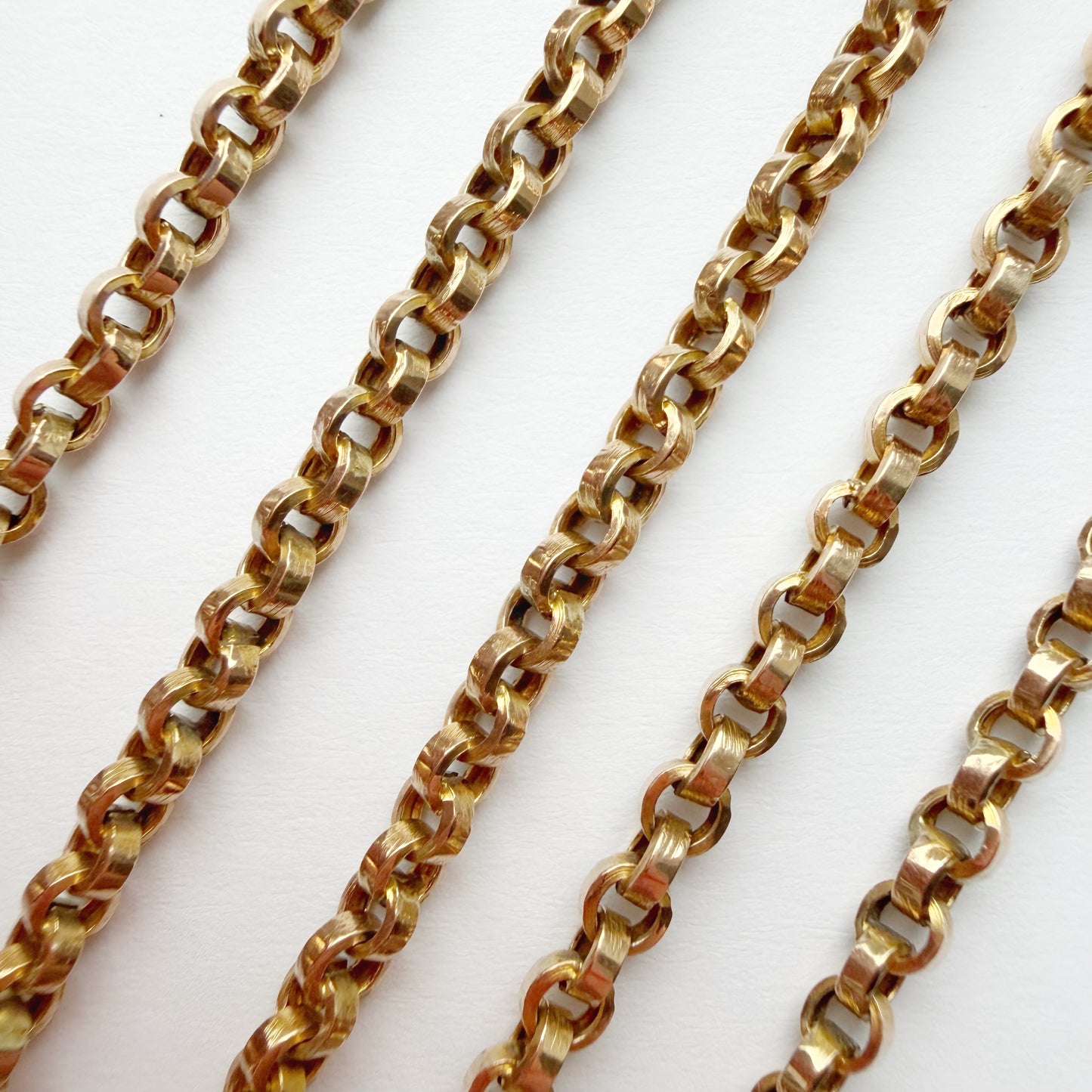Antique 9ct gold belcher chain