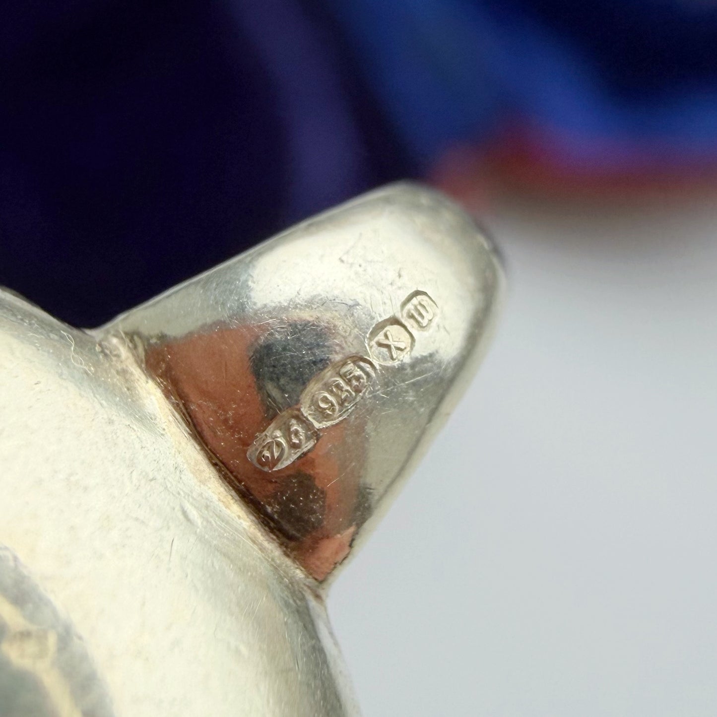 Vintage sterling silver textured curb bracelet