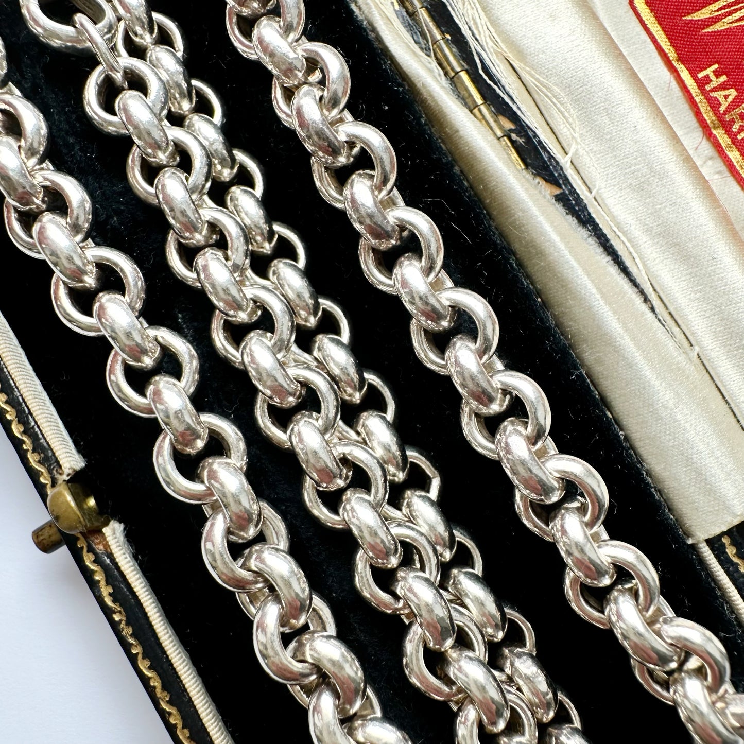 Vintage/antique Sterling silver rolo belcher chain