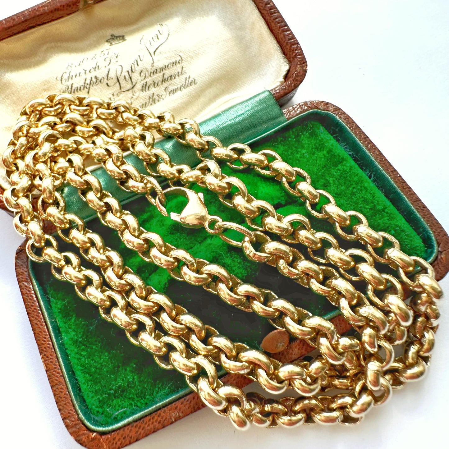 Vintage 9ct gold rolo belcher