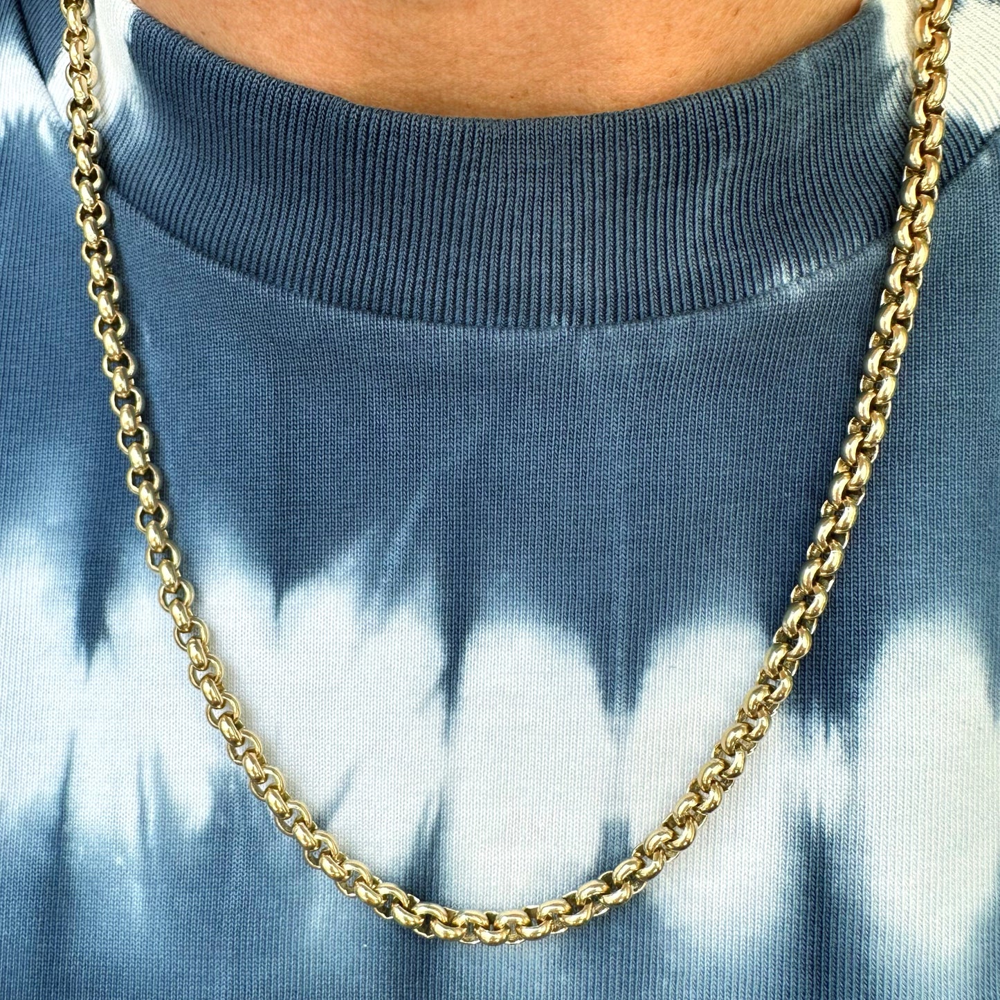 Vintage 9ct gold rolo belcher