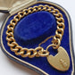 Antique 15ct gold curb bracelet with heart padlock