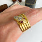 Victorian 18ct gold, ruby & old cut diamond snake ring