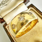 Vintage 18ct gold & starburst diamond band
