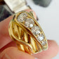 Victorian 18ct gold, ruby & old cut diamond snake ring