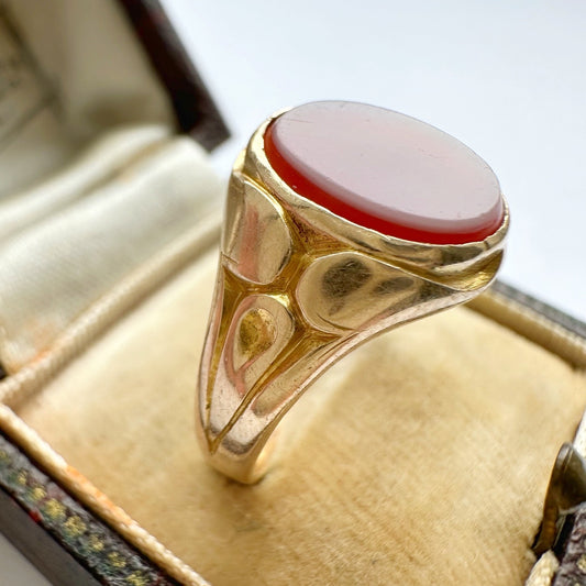 Antique 15ct & sardonyx signet ring