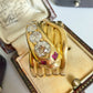 Victorian 18ct gold, ruby & old cut diamond snake ring