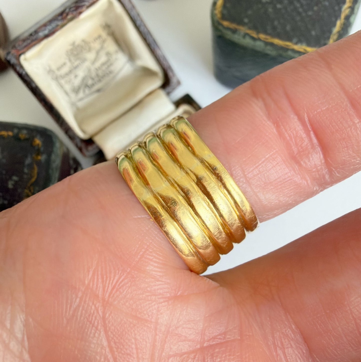 Victorian 18ct gold, ruby & old cut diamond snake ring