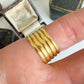 Victorian 18ct gold, ruby & old cut diamond snake ring