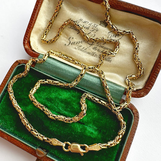 Vintage 14ct gold byzantine chain