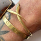 Vintage 18ct gold, ruby & diamond snake bracelet