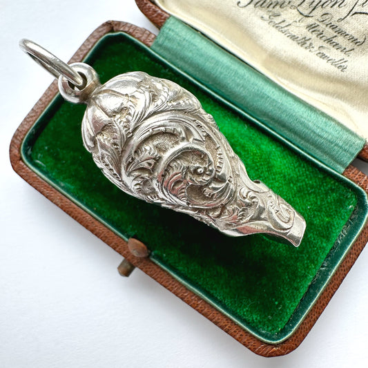 Victorian silver whistle