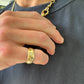 Vintage 18ct gold & starburst diamond band