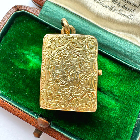 Antique 9ct gold book locket