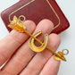 Victorian 15ct gold & turquoise arrow double pendant