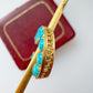 Victorian 15ct gold & turquoise arrow double pendant