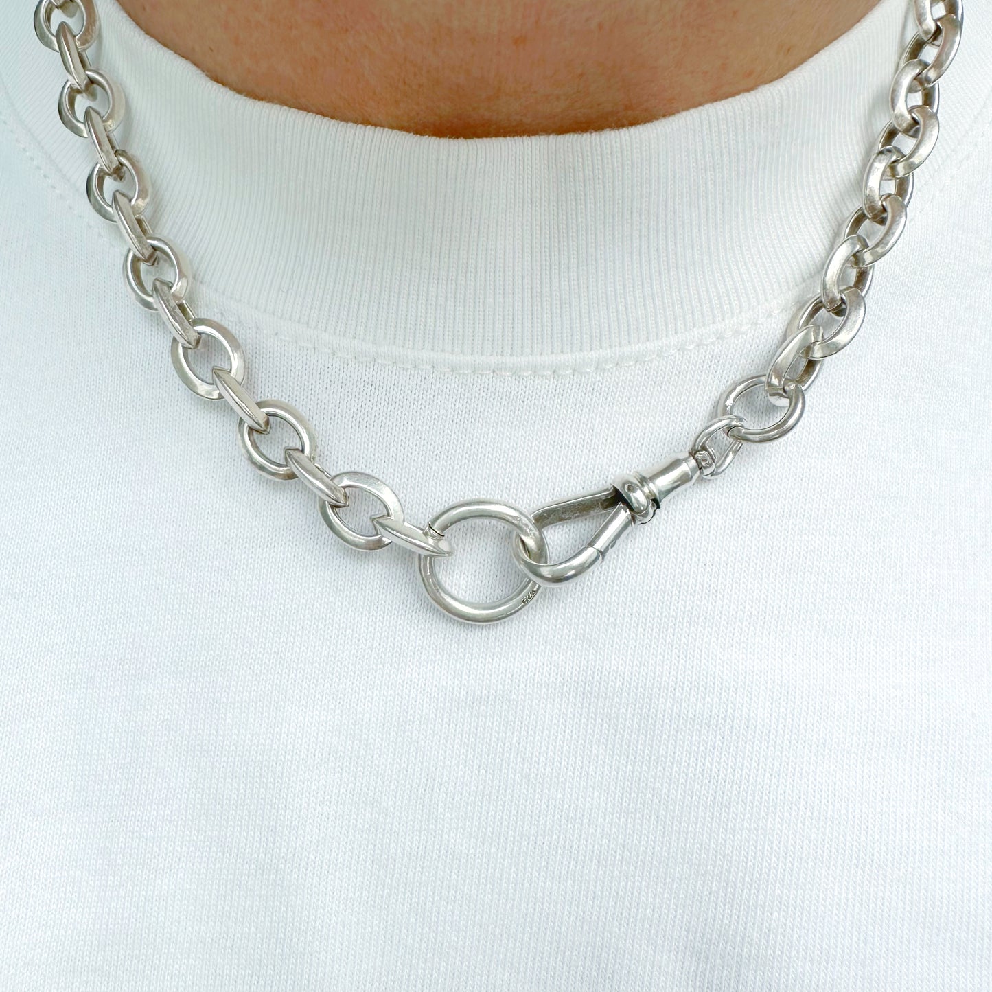 Sterling silver cable link chain