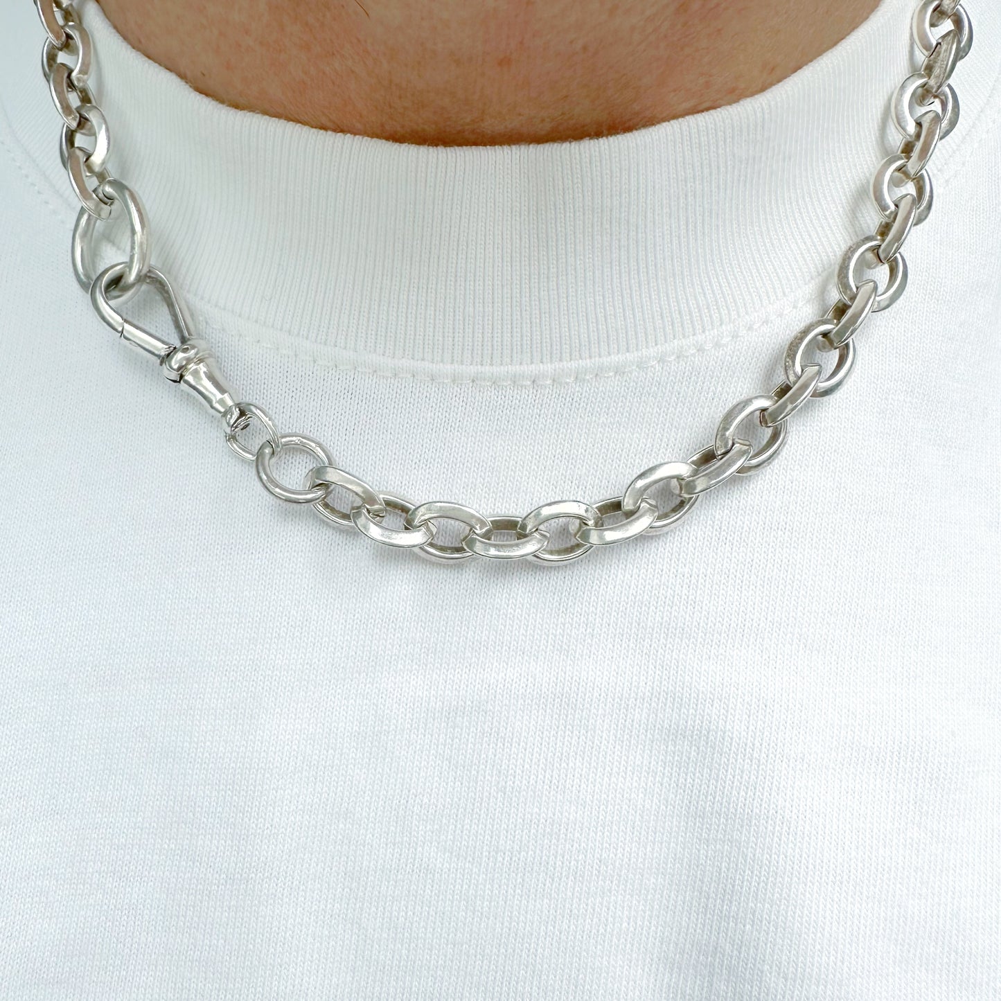 Sterling silver cable link chain