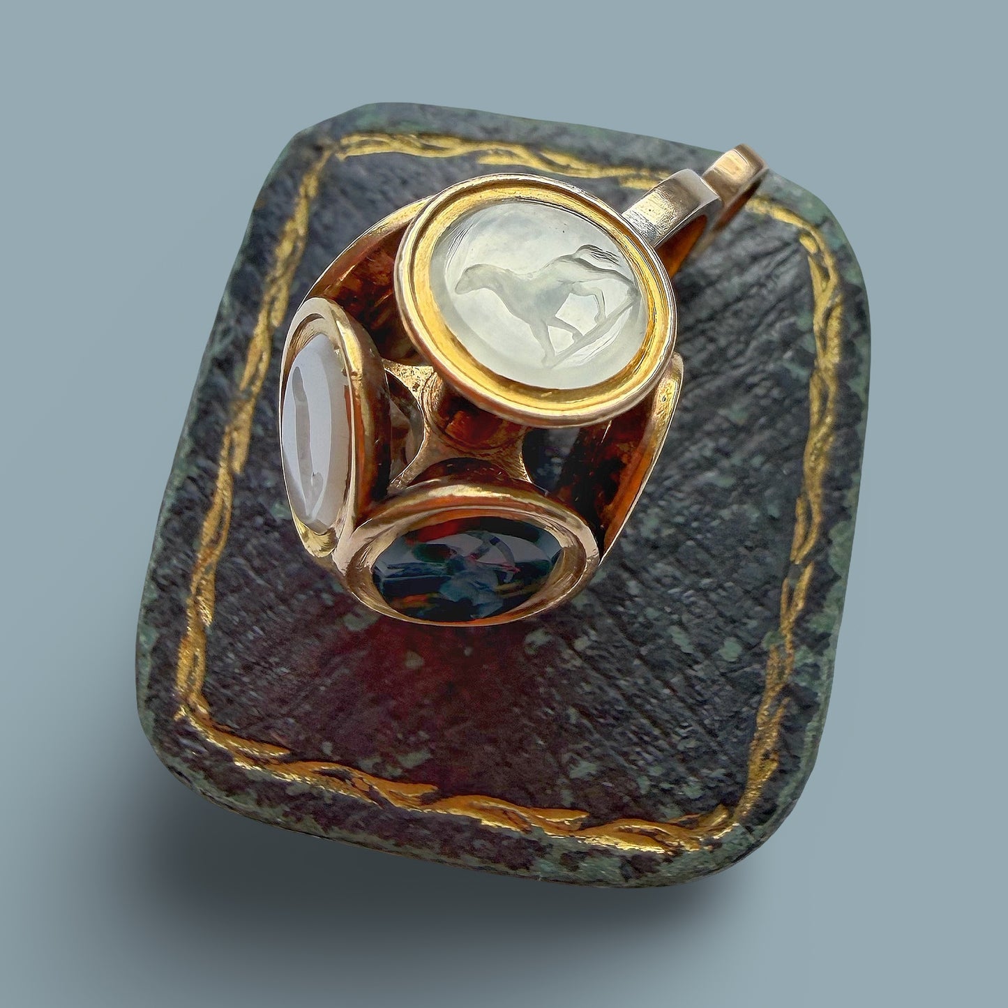 Georgian multi intaglio seal roller/spinner