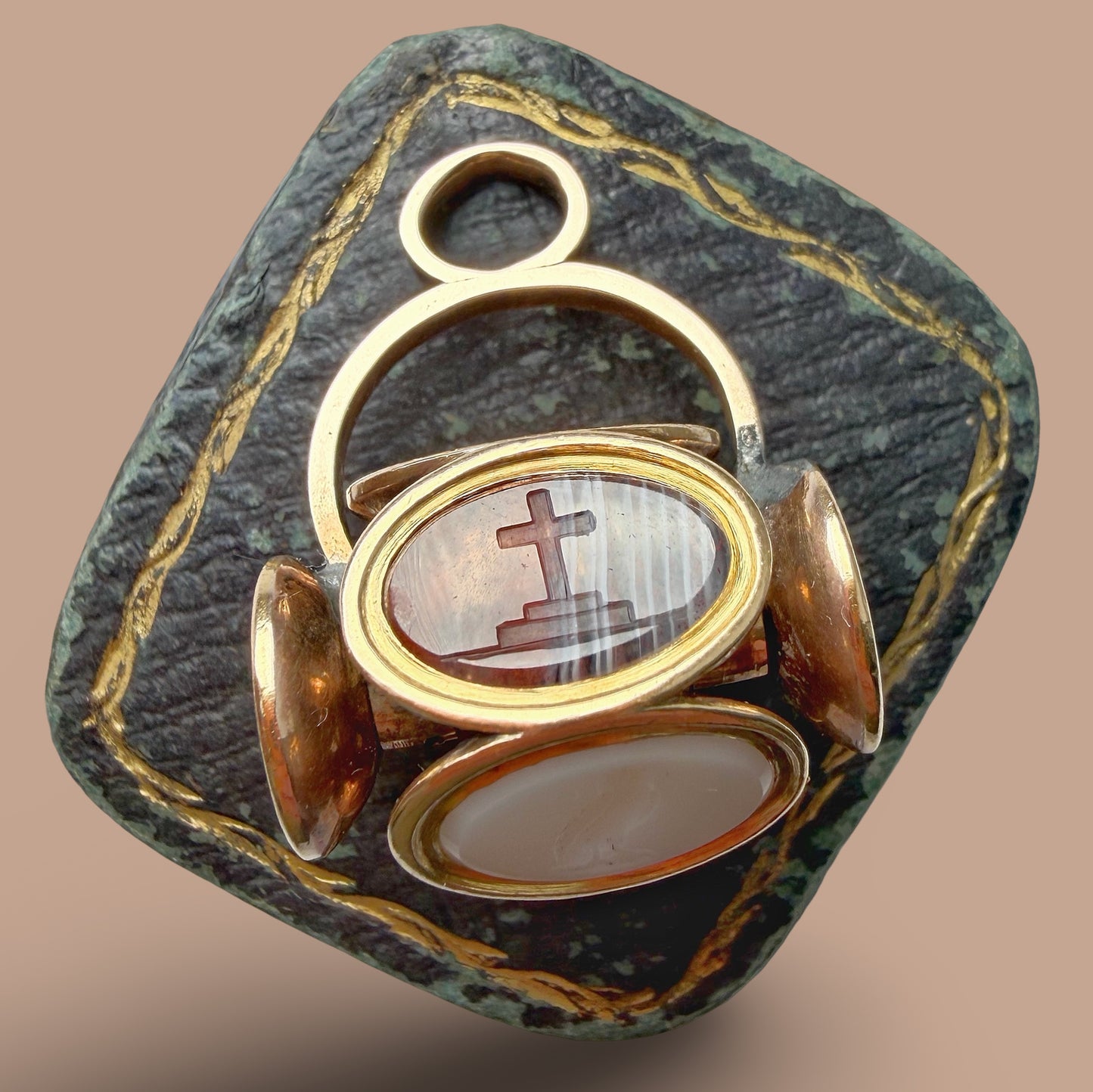 Georgian multi intaglio seal roller/spinner