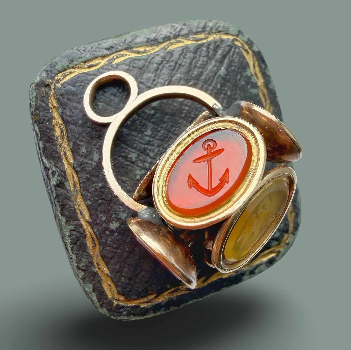 Georgian multi intaglio seal roller/spinner