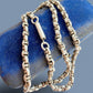 Antique silver fancy link belcher chain