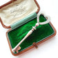 Vintage silver heart key pendant