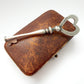 Vintage silver heart key pendant
