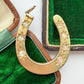 Victorian 15ct gold & diamond horseshoe pendant