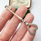Vintage silver heart key pendant